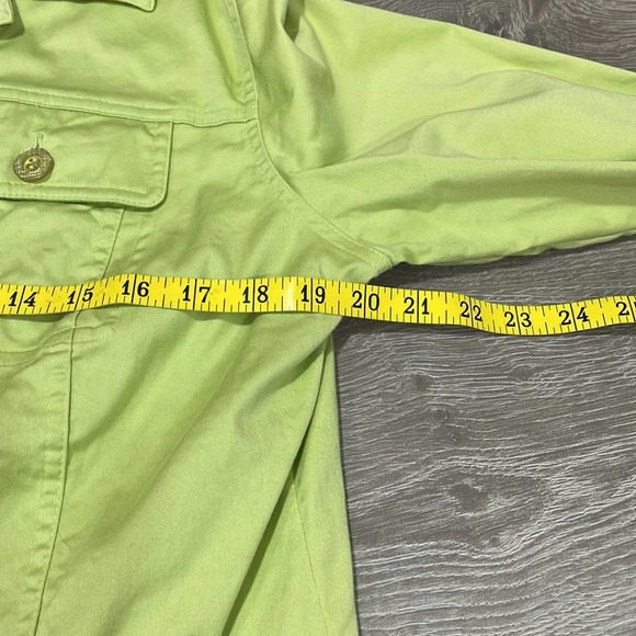 CJ Banks Stretch Scalloped Edge Green Jacket X (14W) - Picture 12 of 16